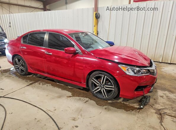 1HGCR2F15HA048986 2017 HONDA ACCORD Red Przód prawy