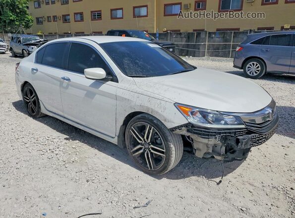 1HGCR2F16HA053937 2017 HONDA ACCORD White Передня права чверть