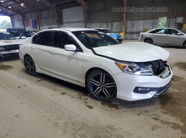 1HGCR2F16HA140107 2017 HONDA ACCORD Белый Передняя правая четверть