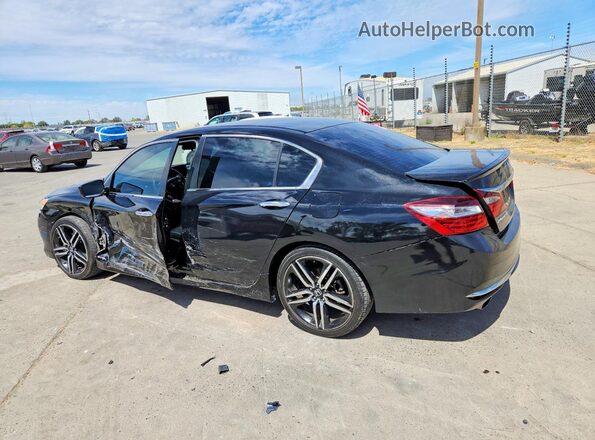 1HGCR2F16HA296549 2017 HONDA ACCORD Black Rear left