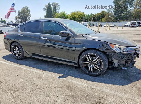 1HGCR2F18HA180401 2017 HONDA ACCORD Black Передня права чверть