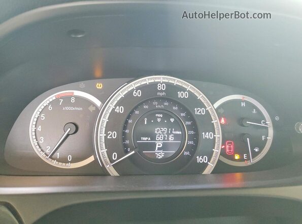 1HGCR2F31GA023003 2016 HONDA ACCORD Gold Widok zestawu wskaźników