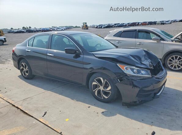 1HGCR2F32GA018702 2016 HONDA ACCORD Black Przód prawy