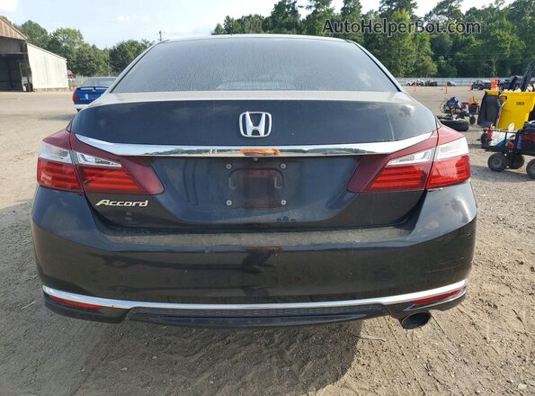 1HGCR2F32GA235943 2016 HONDA ACCORD Black Rear view