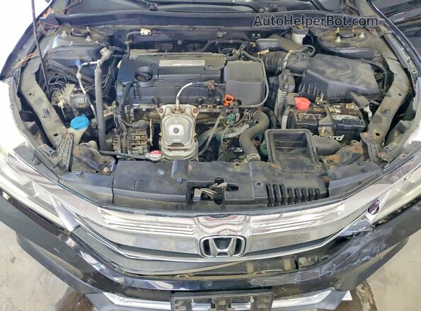 1HGCR2F33GA019289 2016 HONDA ACCORD Black Widok wnętrza z tyłu