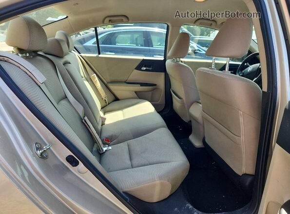 1HGCR2F34GA093658 2016 HONDA ACCORD Tan Вид задніх сидінь