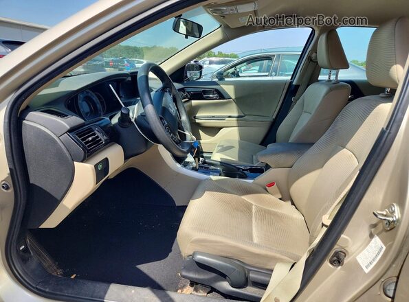 1HGCR2F34GA093658 2016 HONDA ACCORD Tan Вид салону спереду