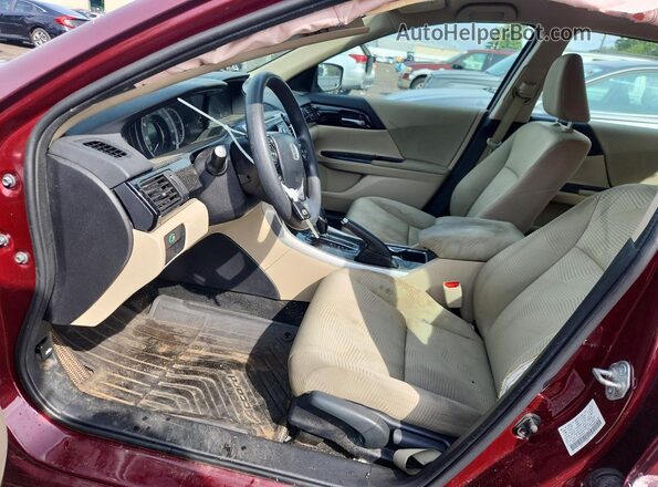 1HGCR2F39HA308579 2017 HONDA ACCORD Burgundy წინა სალონის ხედი