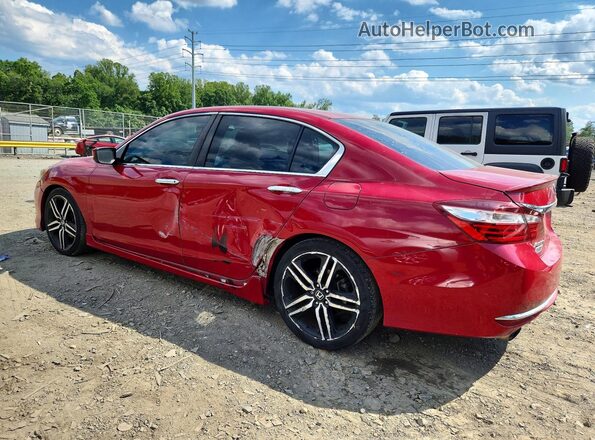 1HGCR2F50HA152207 2017 HONDA ACCORD Red უკანა მარცხენა