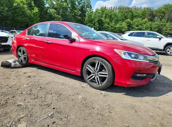 1HGCR2F50HA152207 2017 HONDA ACCORD Red წინა მარჯვენა