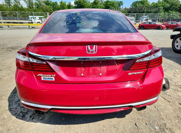 1HGCR2F50HA152207 2017 HONDA ACCORD Red უკანა ხედი