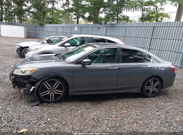 1HGCR2F51GA206435 2016 HONDA ACCORD Gray 