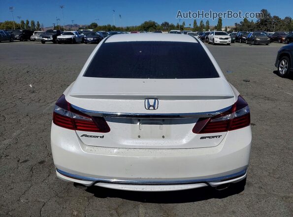 1HGCR2F52HA076456 2017 HONDA ACCORD White Rear view
