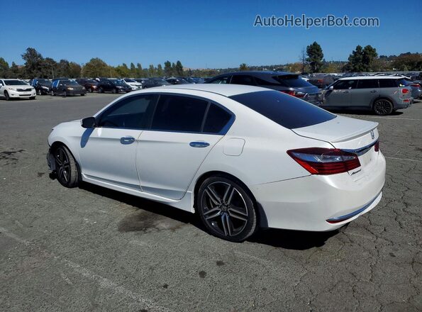 1HGCR2F52HA076456 2017 HONDA ACCORD White Rear left