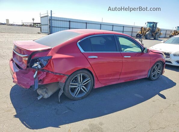 1HGCR2F53HA053414 2017 HONDA ACCORD Red Задня права чверть
