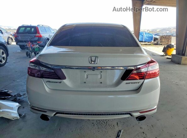 1HGCR2F54HA070285 2017 HONDA ACCORD White Вид ззаду