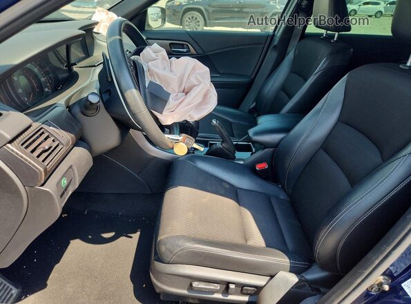 1HGCR2F57GA159105 2016 HONDA ACCORD Blue Vista interior delantera