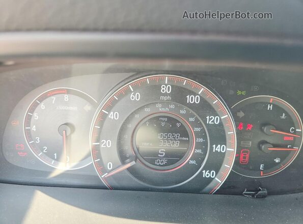 1HGCR2F57GA159105 2016 HONDA ACCORD Blue Vista del cuadro de instrumentos