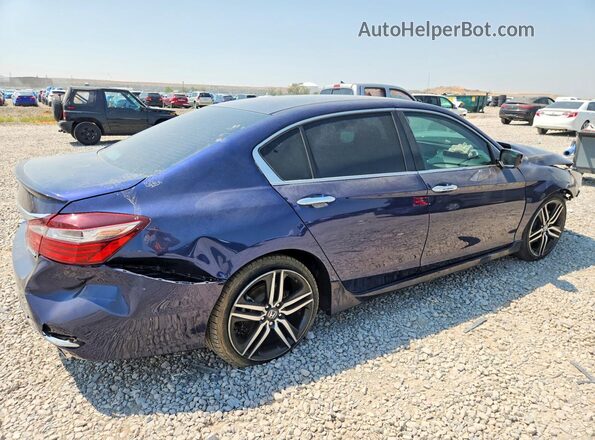 1HGCR2F57GA159105 2016 HONDA ACCORD Blue Trasero derecho