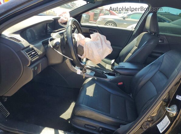 1HGCR2F57GA173084 2016 HONDA ACCORD Black Widok wnętrza z przodu