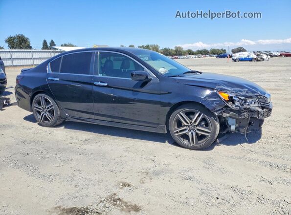 1HGCR2F57GA173084 2016 HONDA ACCORD Black Przód prawy
