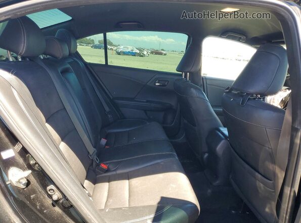 1HGCR2F57GA173084 2016 HONDA ACCORD Black Widok tylnych siedzeń