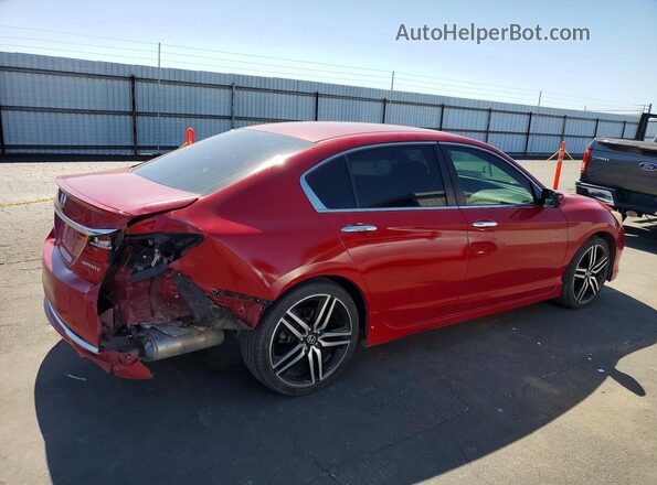 1HGCR2F5XHA048825 2017 HONDA ACCORD Красный Задняя правая четверть