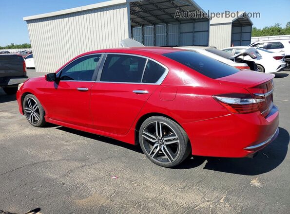 1HGCR2F5XHA048825 2017 HONDA ACCORD Красный Задняя левая четверть