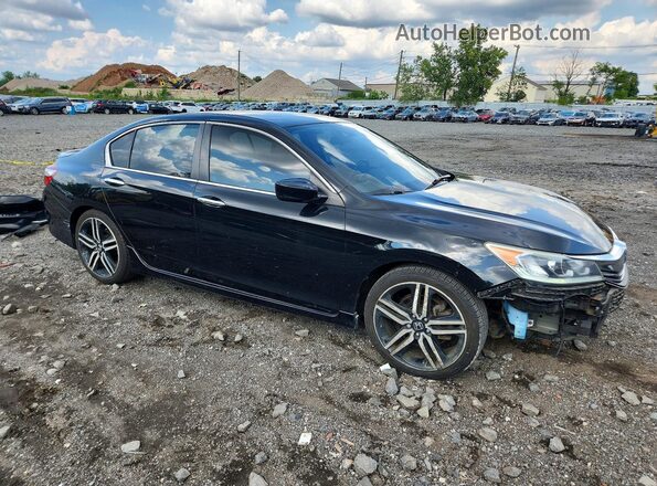 1HGCR2F67GA177242 2016 HONDA ACCORD Black Przód prawy