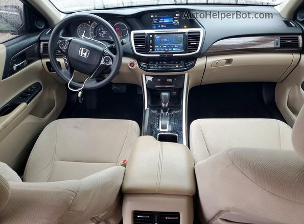 1HGCR2F75GA003517 2016 HONDA ACCORD Black Widok deski rozdzielczej