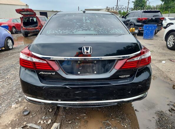 1HGCR2F79HA125346 2017 HONDA ACCORD Black უკანა ხედი