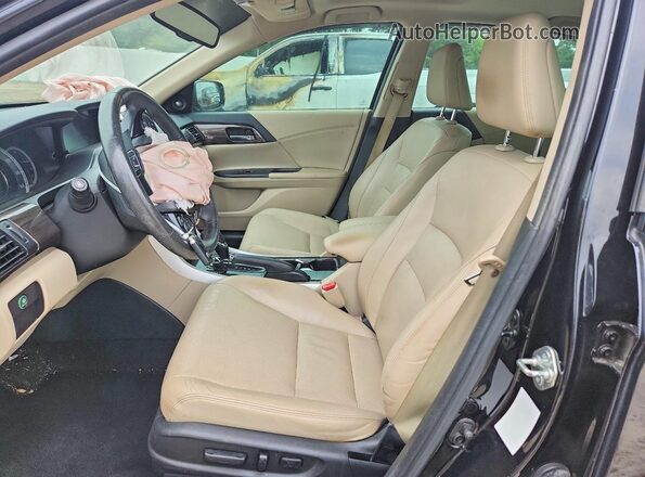 1HGCR2F80GA012473 2016 HONDA ACCORD Черный Вид салона спереди