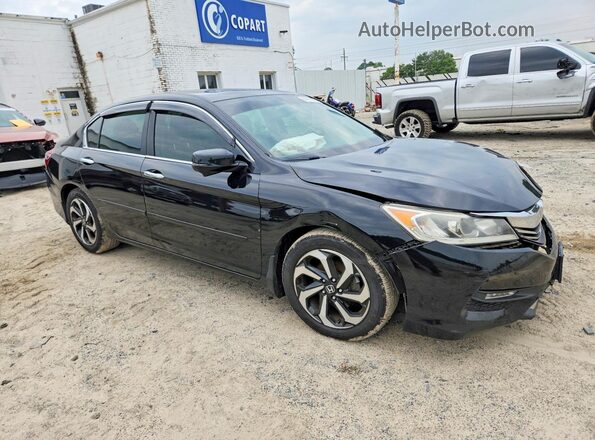 1HGCR2F80GA012473 2016 HONDA ACCORD Черный Передняя правая четверть