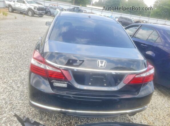 1HGCR2F82HA156107 2017 HONDA ACCORD Black Rear view