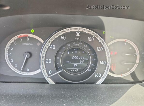 1HGCR2F82HA307818 2017 HONDA ACCORD Charcoal Вид щитка приладів