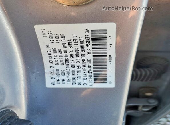 1HGCR2F84HA015037 2017 HONDA ACCORD Silver Widok komory silnika