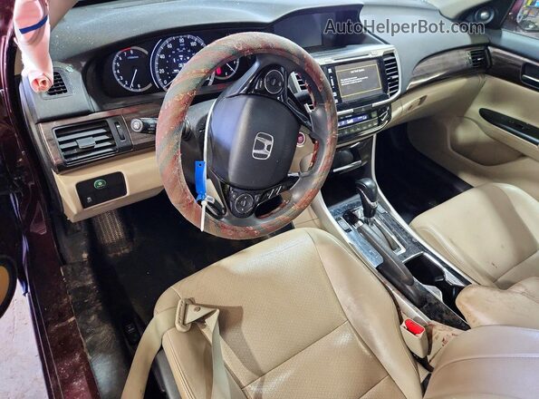 1HGCR2F86GA072760 2016 HONDA ACCORD Purple Widok deski rozdzielczej