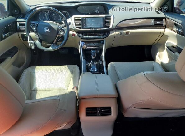 1HGCR2F86HA292322 2017 HONDA ACCORD Бордовый Вид панели приборов