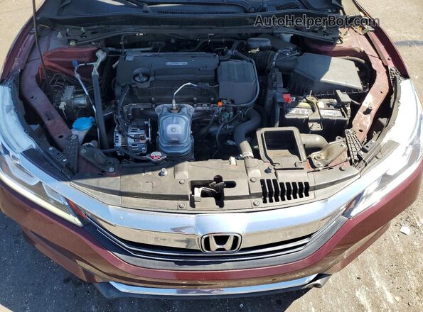 1HGCR2F86HA292322 2017 HONDA ACCORD Бордовый Вид задней части салона