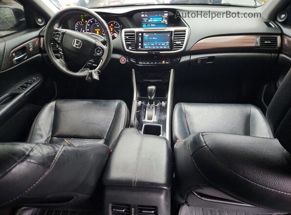 1HGCR2F98GA107405 2016 HONDA ACCORD Black Widok deski rozdzielczej