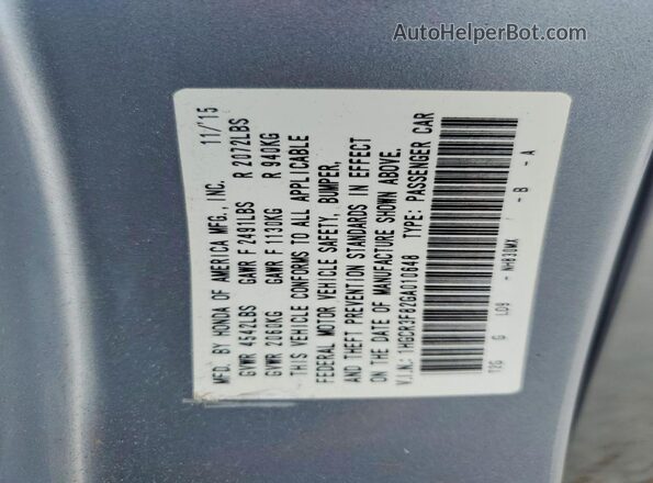 1HGCR3F82GA010648 2016 HONDA ACCORD Серебряный Вид подкапотного пространства