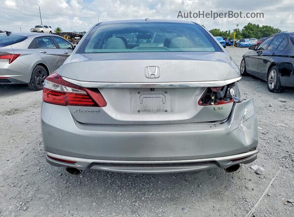 1HGCR3F82GA010648 2016 HONDA ACCORD Серебряный Вид сзади