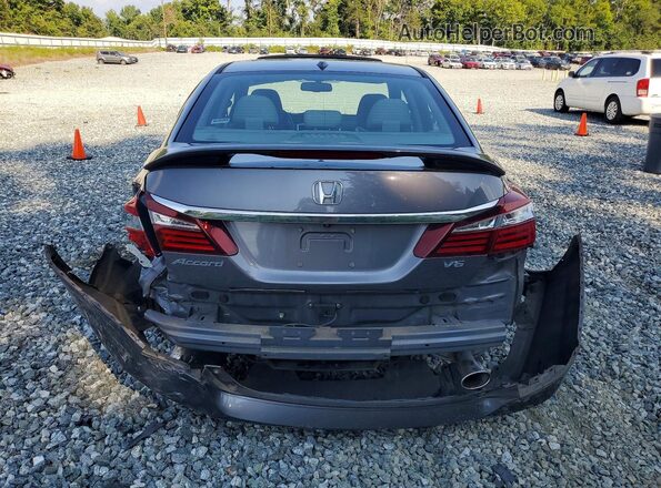1HGCR3F83HA045801 2017 HONDA ACCORD Gray Вид ззаду