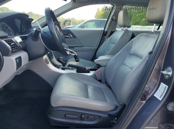 1HGCR3F83HA045801 2017 HONDA ACCORD Gray Вид салону спереду
