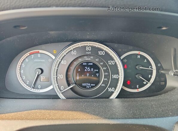 1HGCR3F97GA018575 2016 HONDA ACCORD Brown Widok zestawu wskaźników