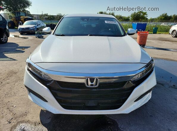 1HGCV1F10JA214701 2018 HONDA ACCORD White Front view