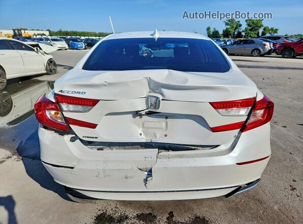 1HGCV1F10JA214701 2018 HONDA ACCORD White Rear view