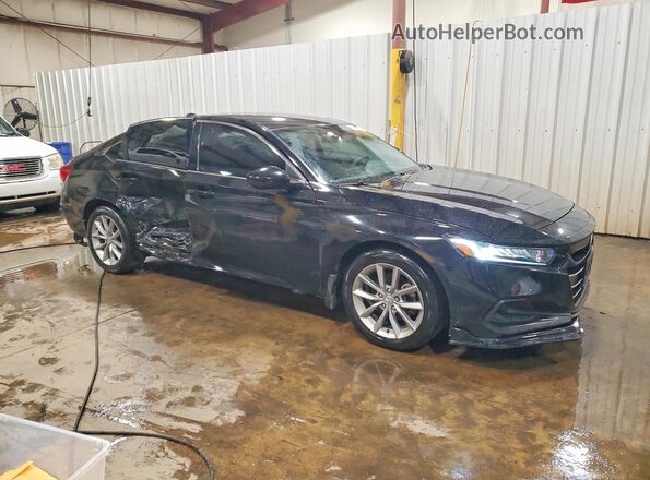 1HGCV1F10MA038446 2021 HONDA ACCORD Черный Передняя правая четверть