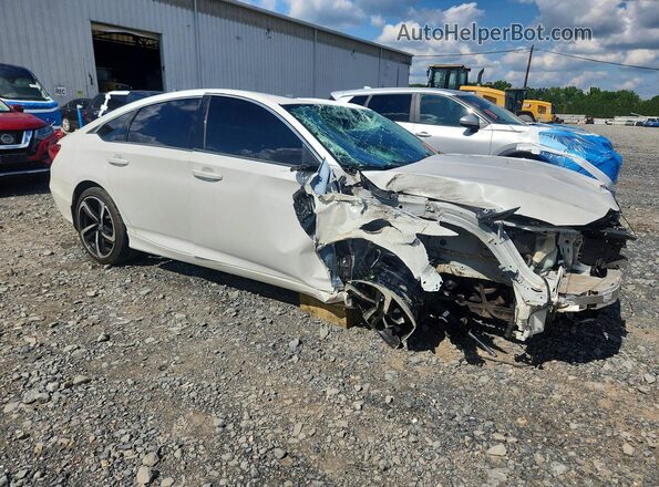 1HGCV1F11JA086873 2018 HONDA ACCORD White Przód prawy