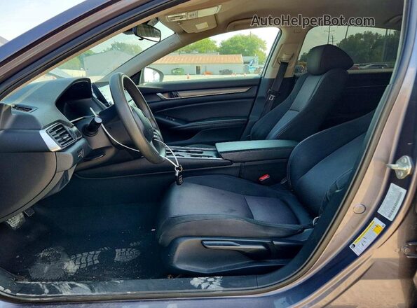 1HGCV1F11KA161699 2019 HONDA ACCORD Gray წინა სალონის ხედი